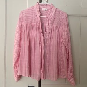 “a loves a” pink & white striped blouse
